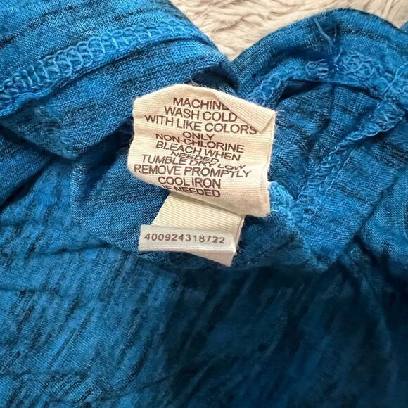 Mudd Juniors Hi-Lo Heathered Blue Crop Top Sz Medium - Picture 8 of 10